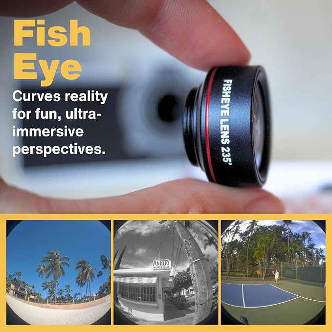 Wide Angle & 235 Fisheye Screw-On Lens Set - Image 4