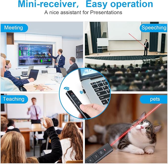 Wireless Presenter Remote with Case, Presentation Clicker with Hyperlink & - Image 6