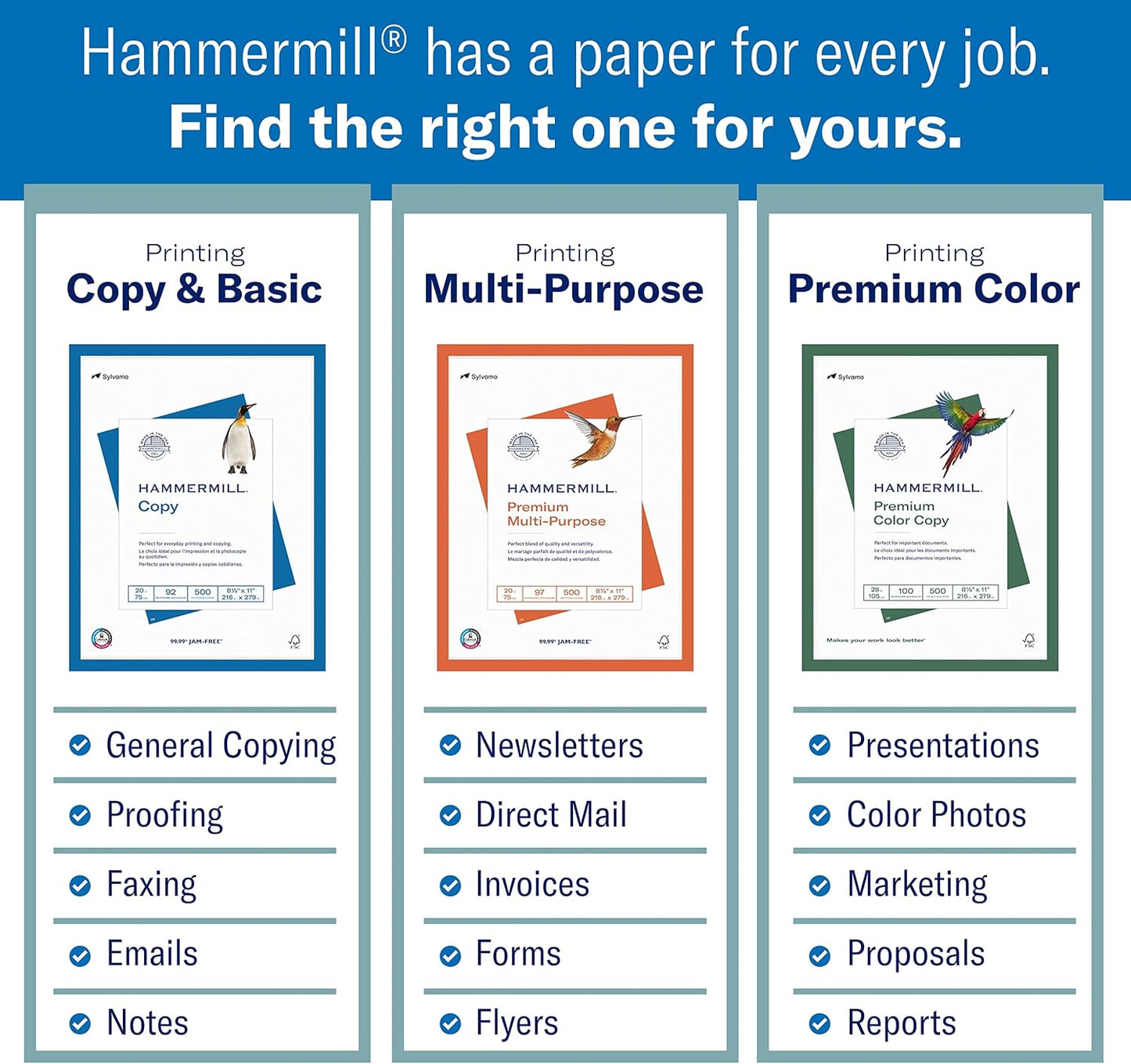 Hammermill Printer Paper, Great White 30% Recycled Paper, 3 Hole - 10 Ream (5,000 Sheets) - 92 Bright, Made in the USA, 086702C