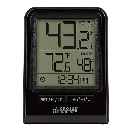 La Crosse Technology 308-1409BT-CBP Black Wireless Temperature & Humidity - Image 4