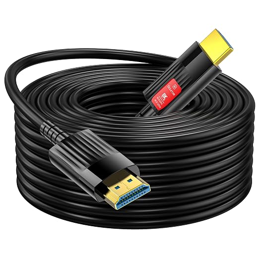 Fiber Optic HDMI Cable 65FT/20M, Long HDMI 2.1 Cable Support 48Gbps High Speed by Anehmeta
