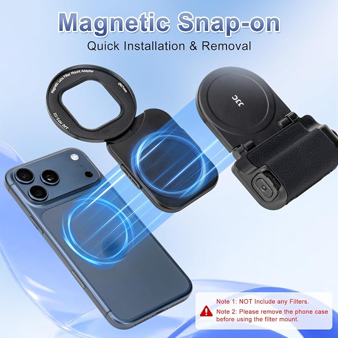 Upgraded 67mm Phone Lens Filter Mount + Phone Camera Grip Set - Image 2