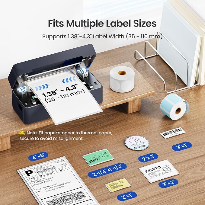 Bluetooth Thermal Shipping Label Printer, 4x6 Portable Thermal Label Printer - Image 3