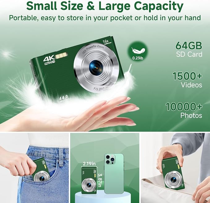 Digital Camera, FHD 4K Autofocus Compact Digital Cameras - Image 6