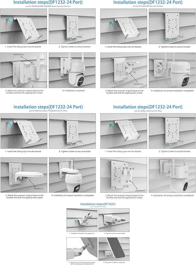 Universal Vinyl Siding Mount for AOSU SolarCam D1 SE/Lite/Max, eufy Solocam - Image 4