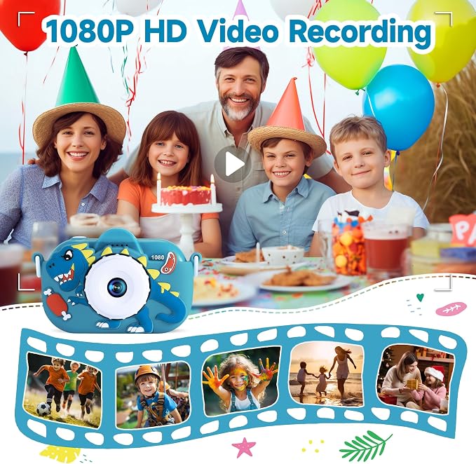 Kids Camera Toddler Toys for Boys Aged 3-9, 1080P Toddler Camera Christmas - Image 3
