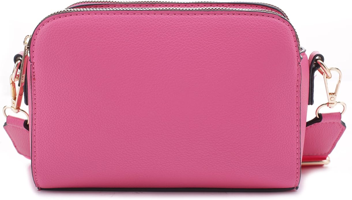 EVVE Crossbody Bags for Women Trendy Triple Zip Small Crossbody Camera Bag Purse - Image 3