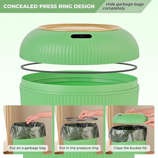 Pukomc Smart Sensor Wastebasket, Convenient and Hygienic Easy to Use, - Image 2