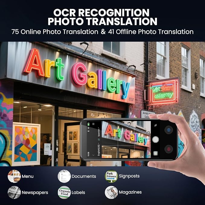 Language Translator Device, Upgraded Detachable Dual Screen AI Translator - Image 4