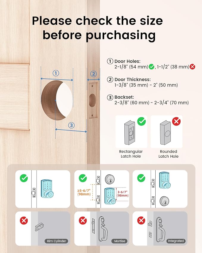 Hidalife Keyless Entry Door Lock, Keypad Door Knob - Image 4