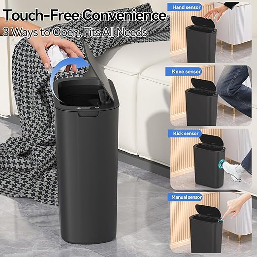 FRESHLIX 5 Gallon Bathroom Automatic Trash Can - Image 5
