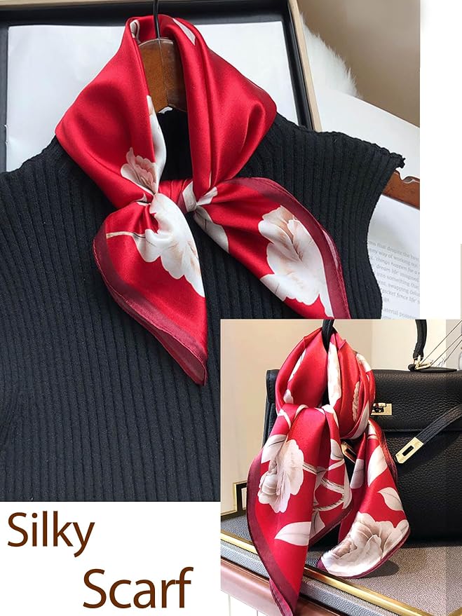 Silky Scarf for Women Lightweight Satin Bandanas Neck Hair Wrap For Sleeping - Image 6