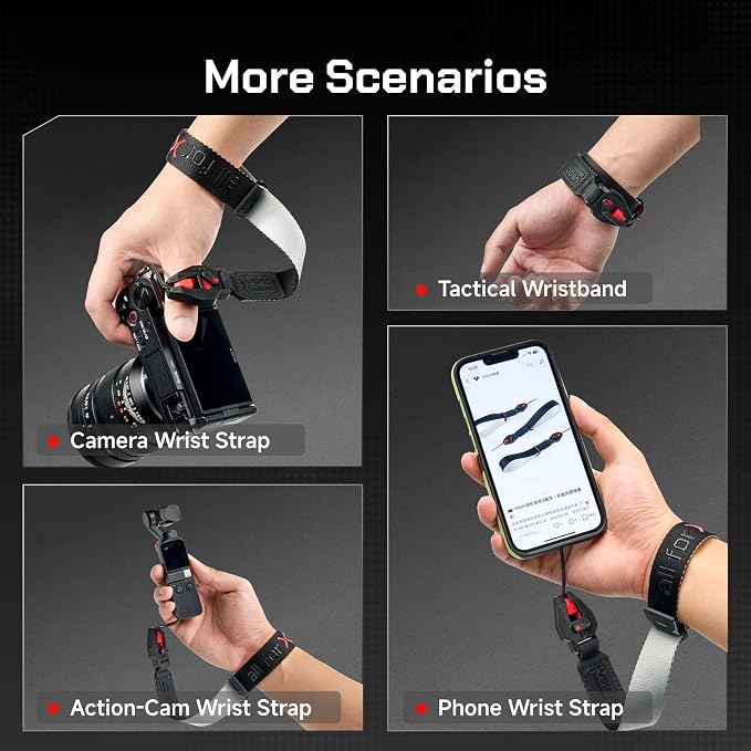 VSGO Black Snipe Urban Photography Wrist Strap – Patented Quick-Release - Image 6