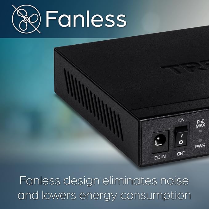 TRENDnet 5-Port Unmanaged 2.5G PoE+ Switch, Compact Desktop Design, Metal - Image 6