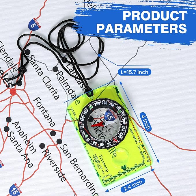 Outdoor Compass with Adjustable Declination, Navigation and Survival. - Image 2