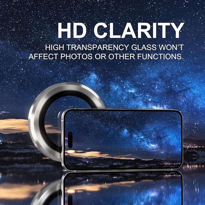 Choiche Compatible for iPhone 16 Pro/iPhone 16 Pro Max Camera Lens Protector - Image 5