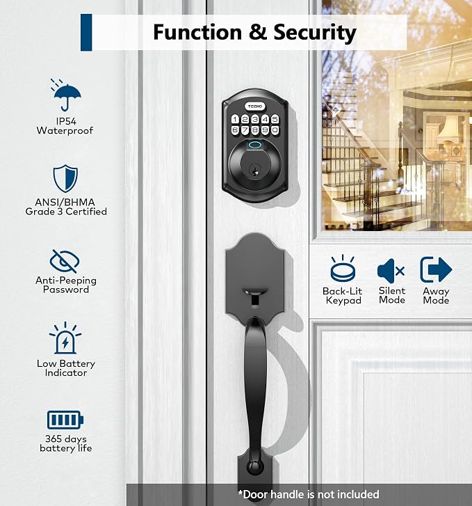 TEEHO TE002 Fingerprint Door Lock - Image 5