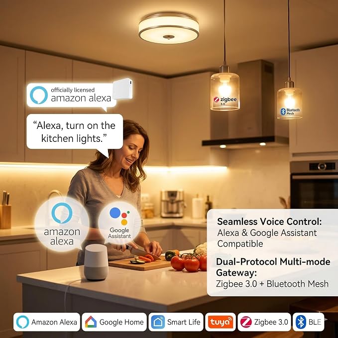 Smart Multi-Mode Gateway, Zigbee 3.0 & Bluetooth Mesh Hub, Tuya Smart Life App - Image 6