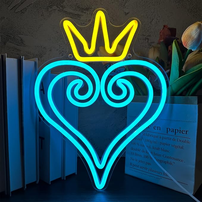 Manimo LED Kingdom and Hearts Neon Signs by Manimo