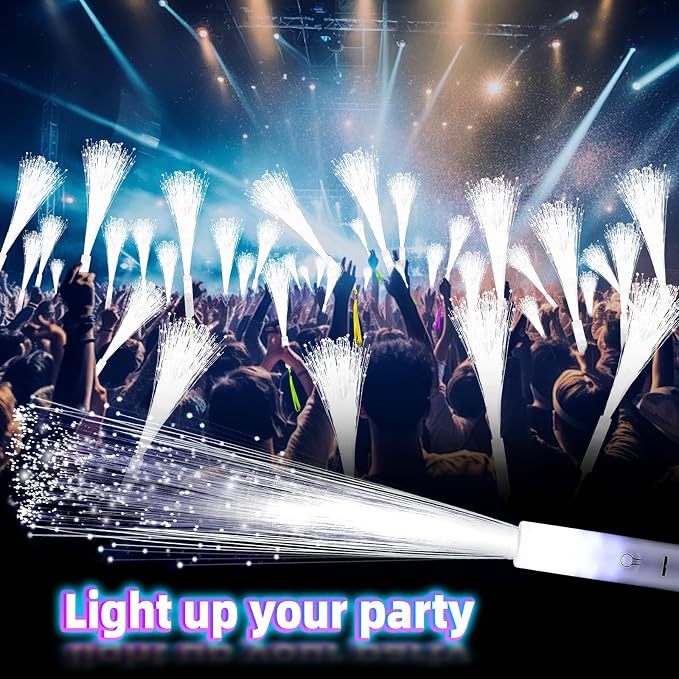 SHQDD 76 PCS White Fiber Optic Sticks, LED Fiber Wands, Fiber Optic Wand - Image 7