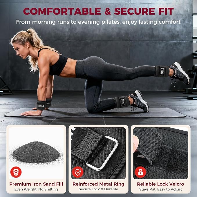 BAGAIL Ankle Wrist Weights for Women & Men, One Pair of 1/2/4/6/8/10 LBS - Image 2