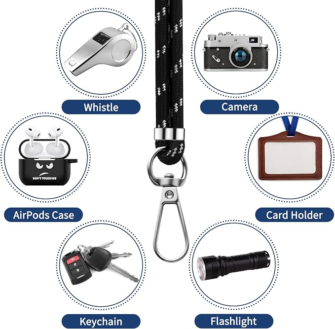 CACOE Phone Lanyard 2 Pcs-1 Pcs Adjustable Neck Strap, 2 Pads, Universal - Image 4