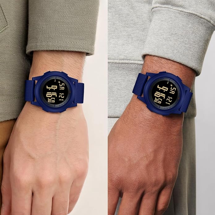 HANPOSH Mens Digital Watch Ultra Thin Minimalist Sports Waterproof Outdoor LED - Image 4