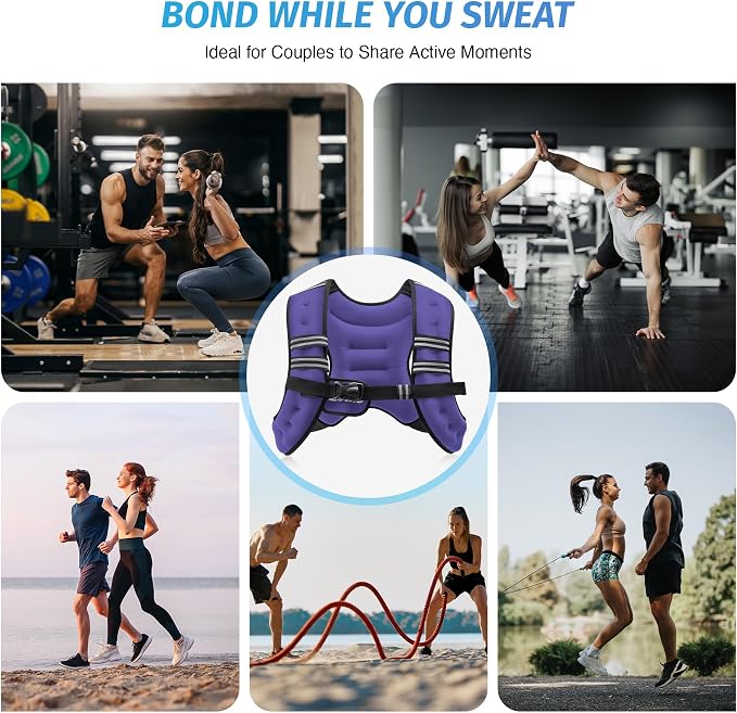 ZELUS Weighted Vest, 6lb/8lb/12lb/16lb/20lb/25lb/30lb Weight Vest - Image 4