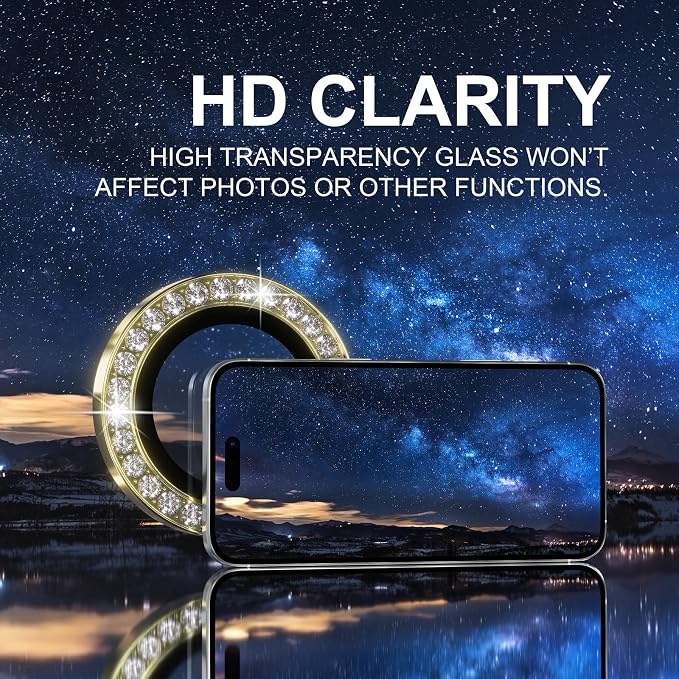 Choiche Compatible for iPhone 16 Pro/iPhone 16 Pro Max Camera Lens Protector - Image 5