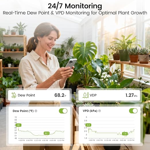 MOCREO WiFi Reptile Hygrometer Indoor Thermometer, Smart Humidity and - Image 8