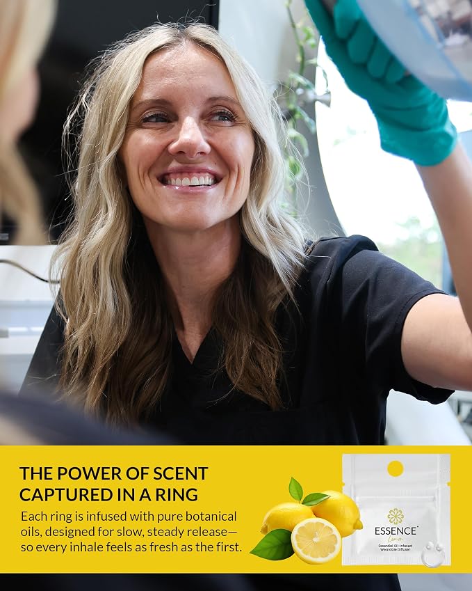 Essence Wearable Aromatherapy Nasal Diffuser – Lemon Essential Oil Nose Ring - Image 5