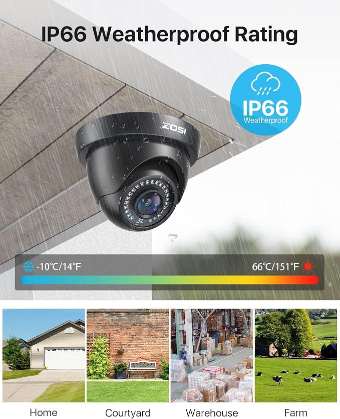 ZOSI 16 Channel Security Camera System 1080p, 2MP H.265+ Hybrid 16CH DVR - Image 3