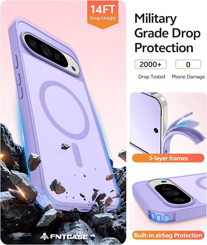 FNTCASE for Google Pixel 10 Pro Case: for Pixel 10 Case Translucent Matte Cases - Image 5
