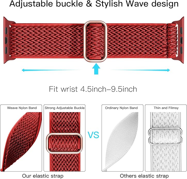 Lerobo Stretchy Nylon Solo Loop Band, Compatible - Image 3
