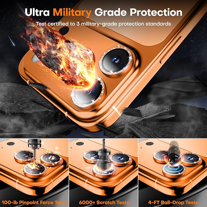 for iPhone 17 Pro/iPhone 17 Pro Max Camera Lens Protector, Tempered Glass - Image 5