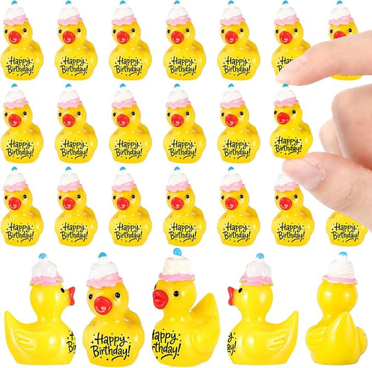 Skylety 25 Piece Happy Birthday Resin Ducks by Skylety