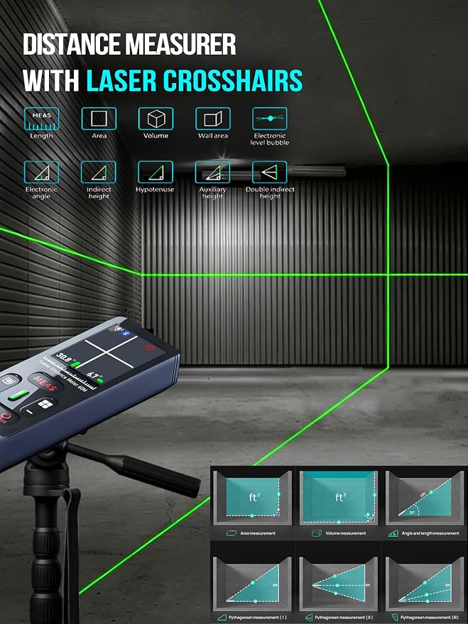 ZC-L387 Laser Measurement Tool 196Ft/60m Green Laser Distance Meter - Image 4