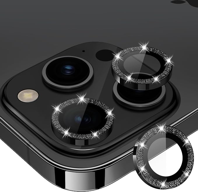 for iPhone 15 Pro/iPhone 15 Pro Max Camera Lens Protector Bling Individual by Xfilm