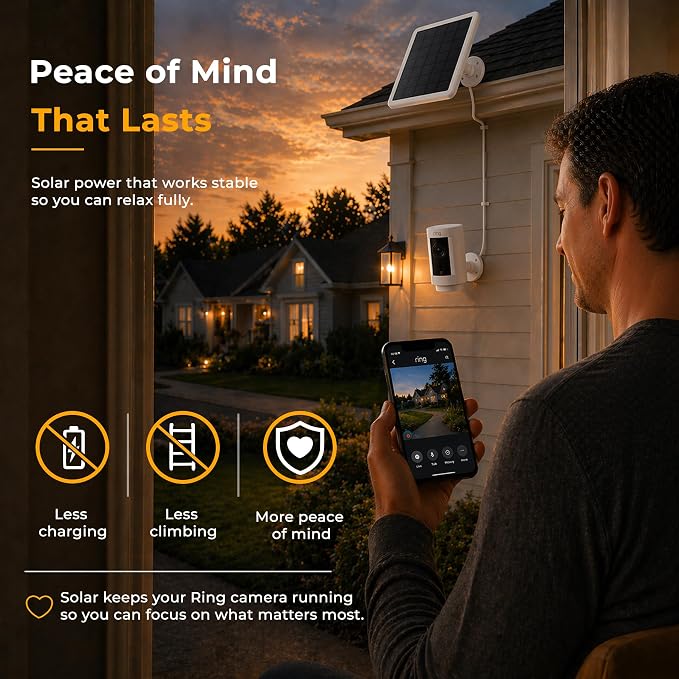 8W Solar Panel for Ring Camera, Solar Panel Charger Compatible - Image 4