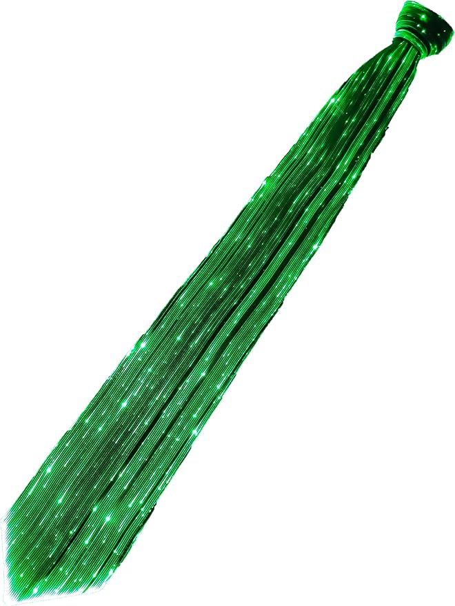 LED Neck Ties for Men Party Fiber Optic Light Up Necktie Bar Rave Funny Glow by ShinningmeFiberOpticLights