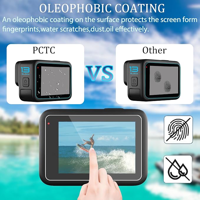 PCTC 9 PCS Hero 13 Screen Protector Compatible - Image 6