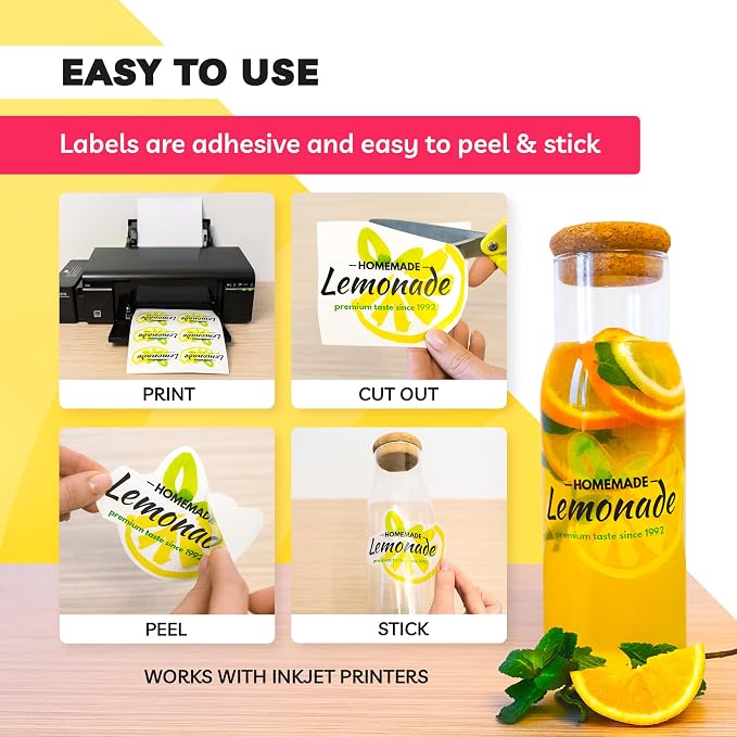 90% Clear Sticker Paper for Inkjet Printer - Image 5