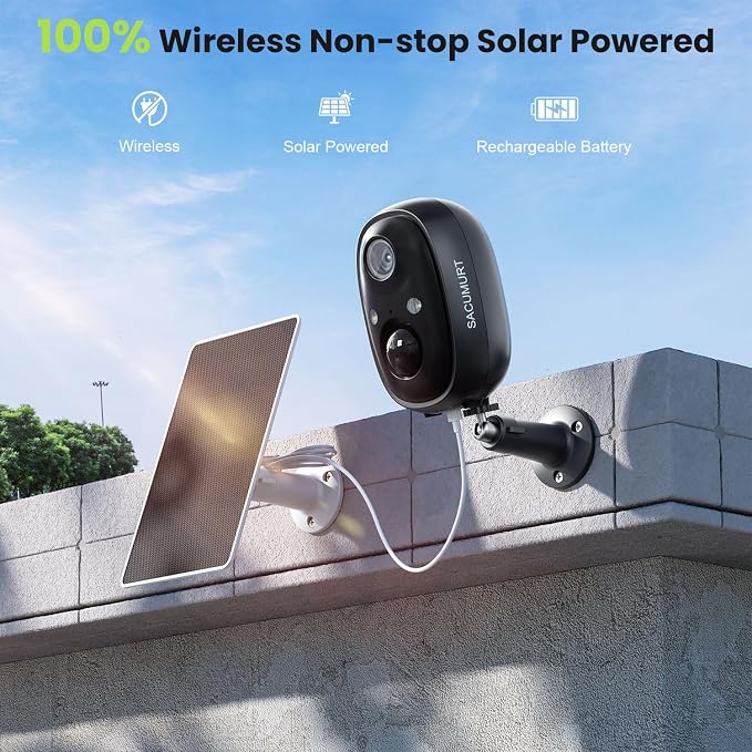 WiFi Cameras for Home Security, Free Cloud Storage, Solar Powered Security - Image 3