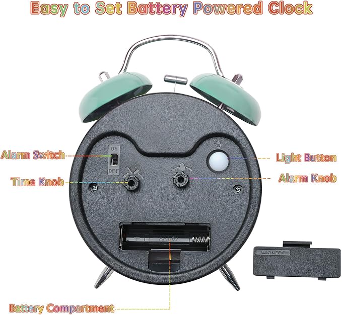 Peakeep Loud Analog Alarm Clock - Image 5