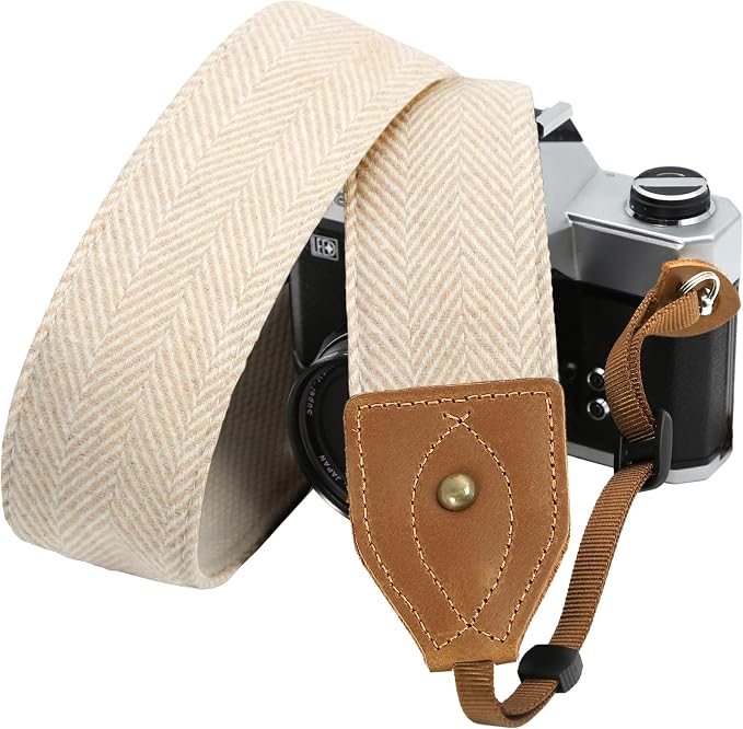 Padwa Lifestyle 2" Wide Classic Crazy Horse Art Cowhide Head Cotton Camera by PadwaLifestyleCameraStrap