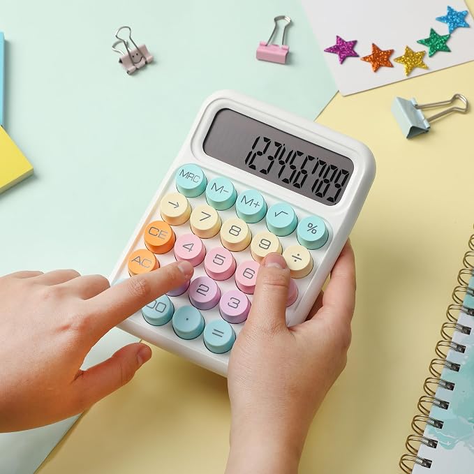 Mr. Pen- Mechanical Switch Calculator, 12 Digit Large LCD Display, Colorful - Image 6