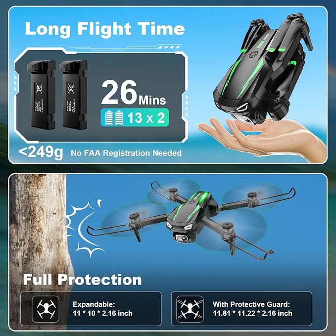Drone with 1080P Camera, Foldable Remote Control Quadcopter - Image 6