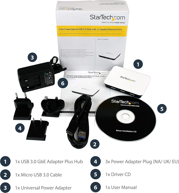 StarTech.com USB 3.0 to Gigabit Ethernet NIC Network Adapter - Image 6
