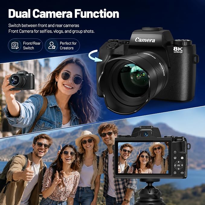 8K Digital Camera, 64MP WiFi Cameras - Image 3