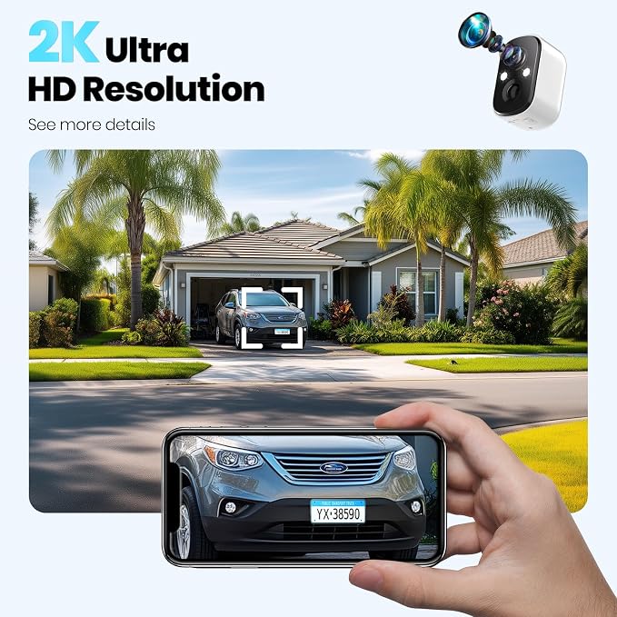 Techage Security Cameras Wireless Outdoor, 2K Battery Powered Cameras - Image 2